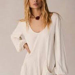 NWT Free People Bayside Mini Dress in Creme - Size XS